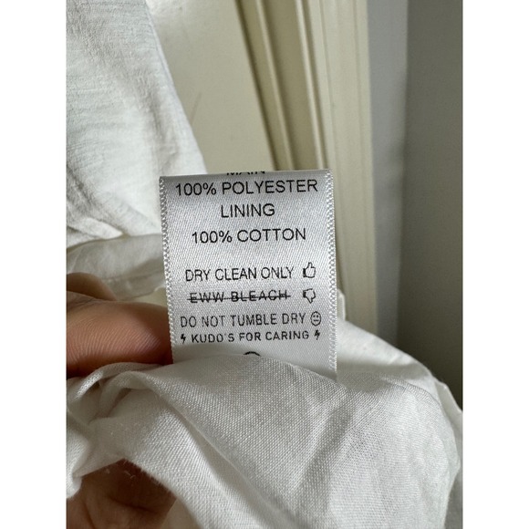 Beginning Boutique Angel Wings White Mini Dress Smocked Back Spaghetti Strap, 16 - Picture 7 of 11